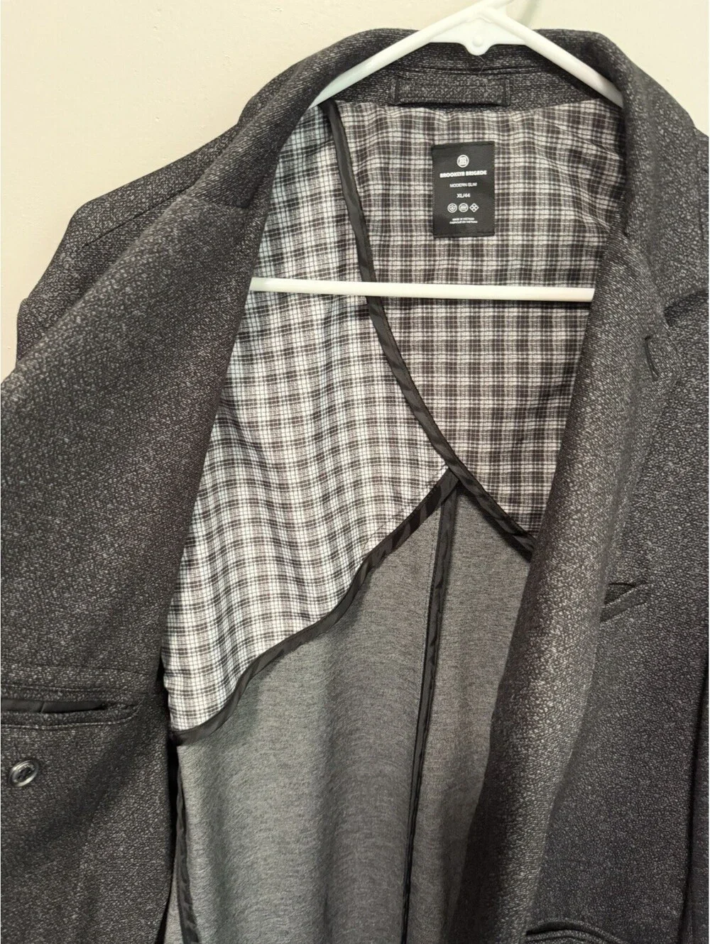 Brooklyn Brigade Jacket Mens XL 44 Gray Modern Slim Attractive and Comfortable